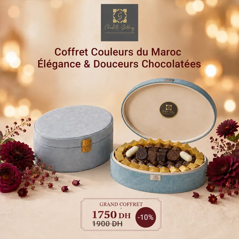 Coffret Couleurs du Maroc – Élégance & Douceurs Chocolatées